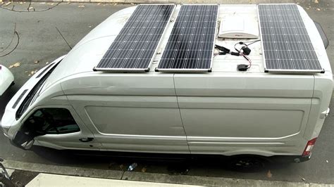 electric box for solar panels on roof of a van|solar panels for camper van roof.